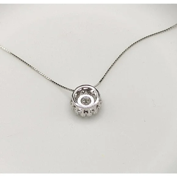 Certified 1 ct Genuine White Moissanite  necklace 925 Sterling silver 2. - Picture 4 of 8